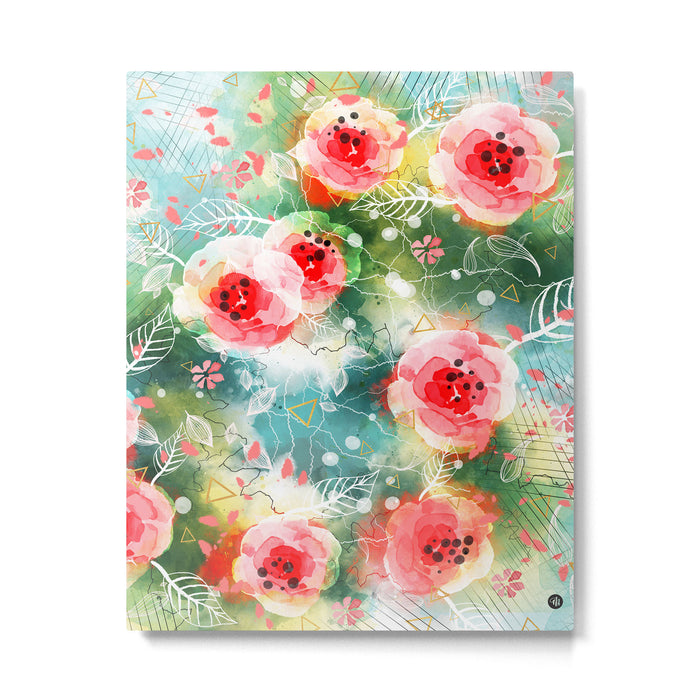 Abstract painting nature and geometric Metal Print Gallery Image 1