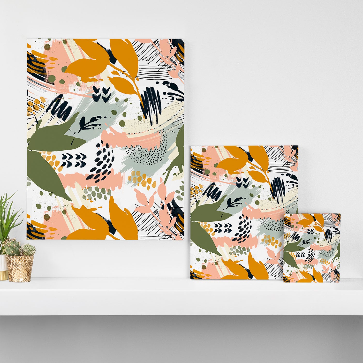 Abstract strokes still life Canvas Print Gallery Image 3