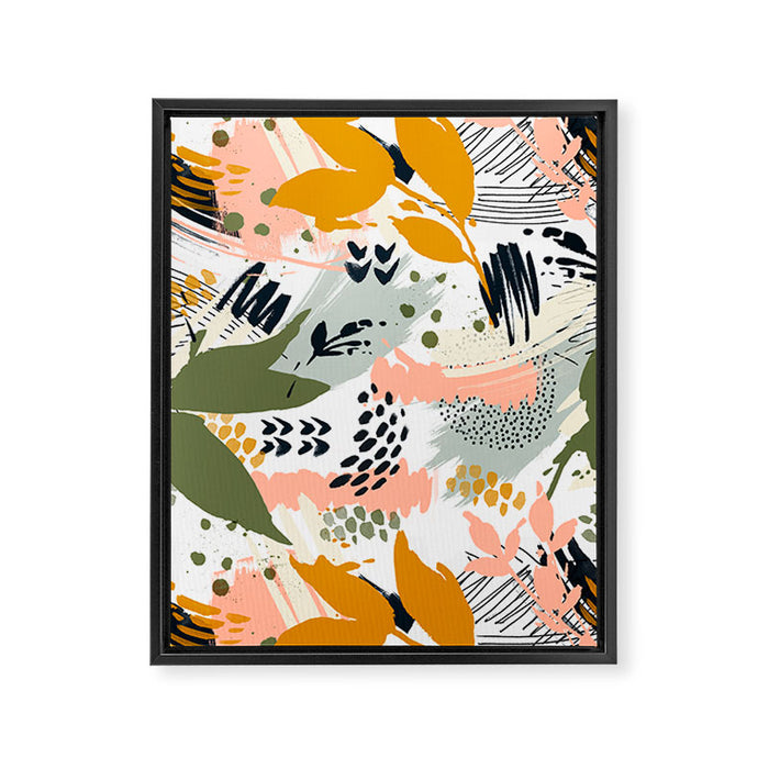 Abstract strokes still life Framed Canvas Print Gallery Image 1