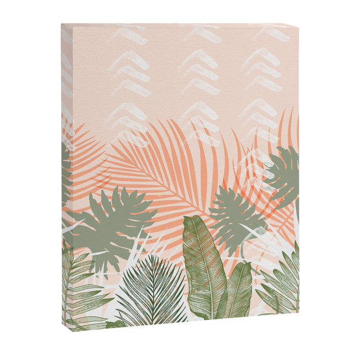 Abstract tropical plants pastel Canvas Print Gallery Image 1