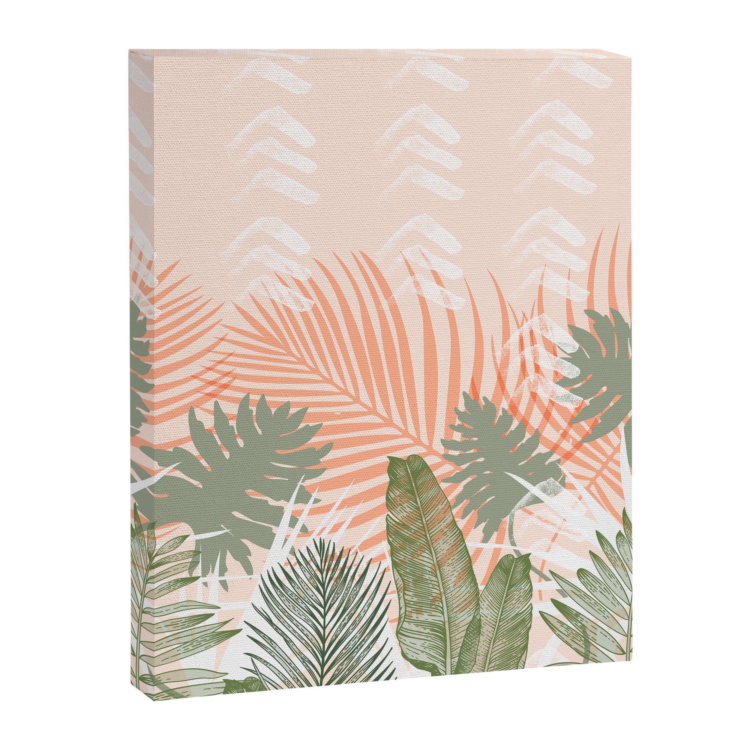 Abstract tropical plants pastel Canvas Print Gallery Image 8