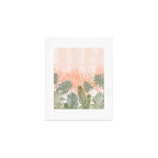 Abstract tropical plants pastel Art Print Gallery Image 1