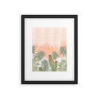 Abstract tropical plants pastel Framed Art Print Gallery Image 6