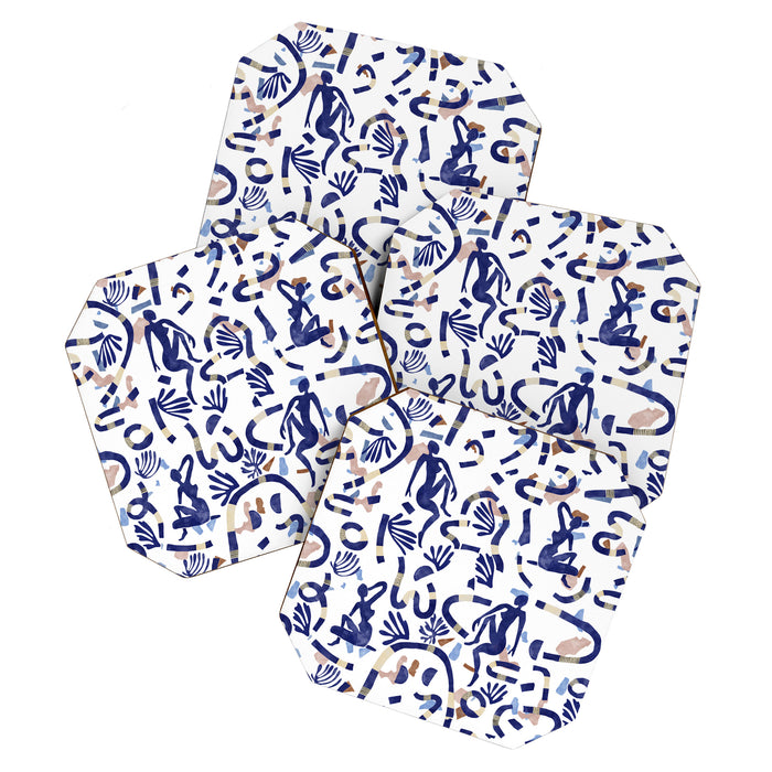 Abstract women between shapes II Coaster Gallery Image 1
