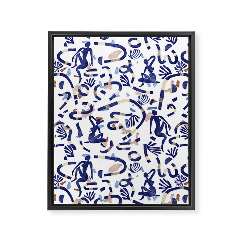 Abstract women between shapes II Framed Canvas Print Gallery Image 8