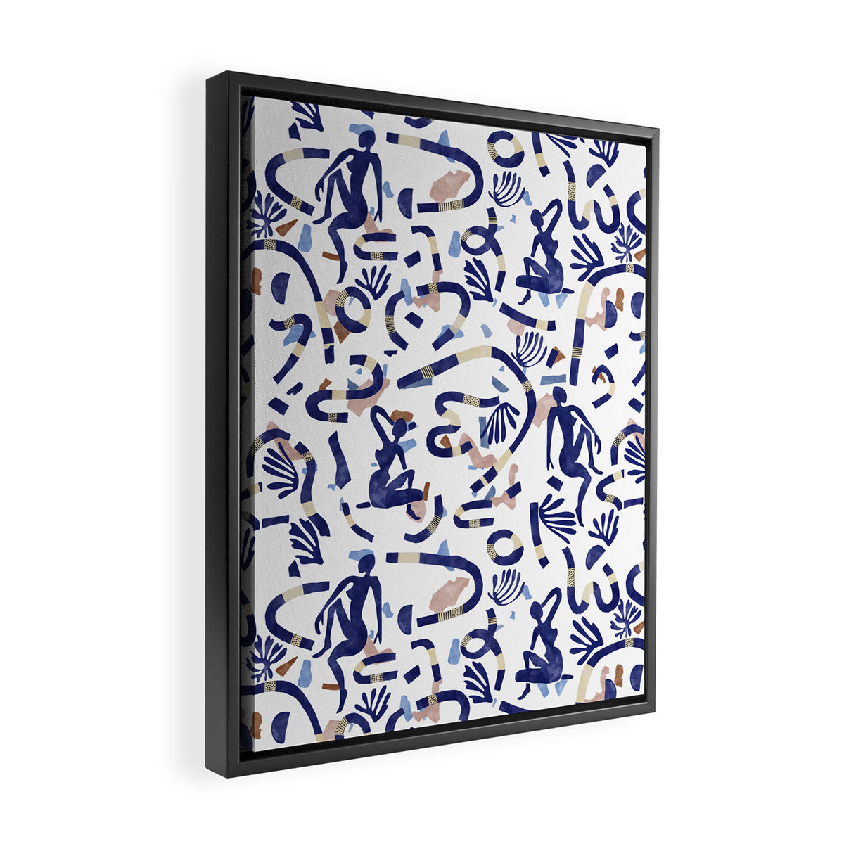 Abstract women between shapes II Framed Canvas Print Gallery Image 2