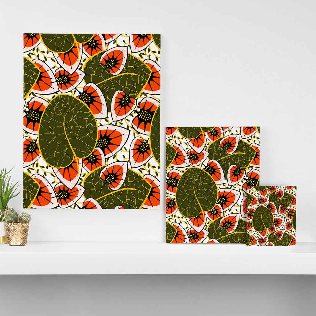 African leaves and flowers Canvas Print Gallery Image 3