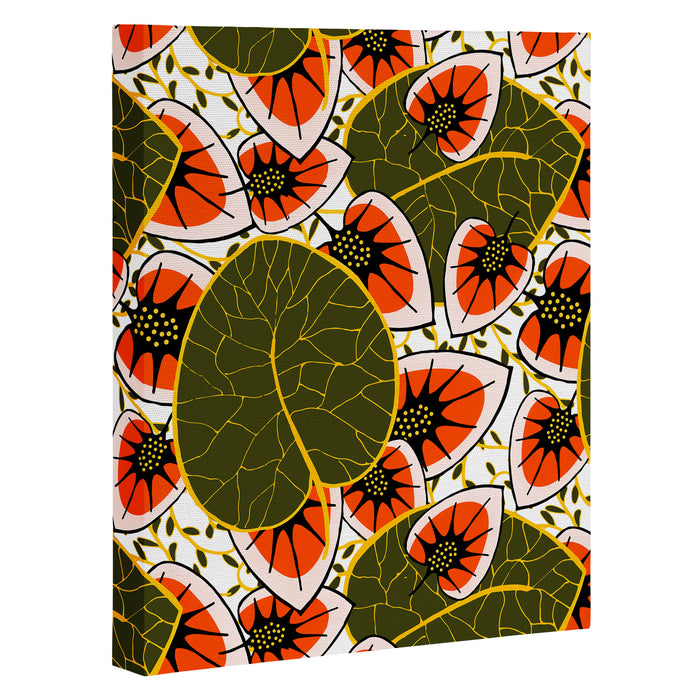 African leaves and flowers Canvas Print Gallery Image 1