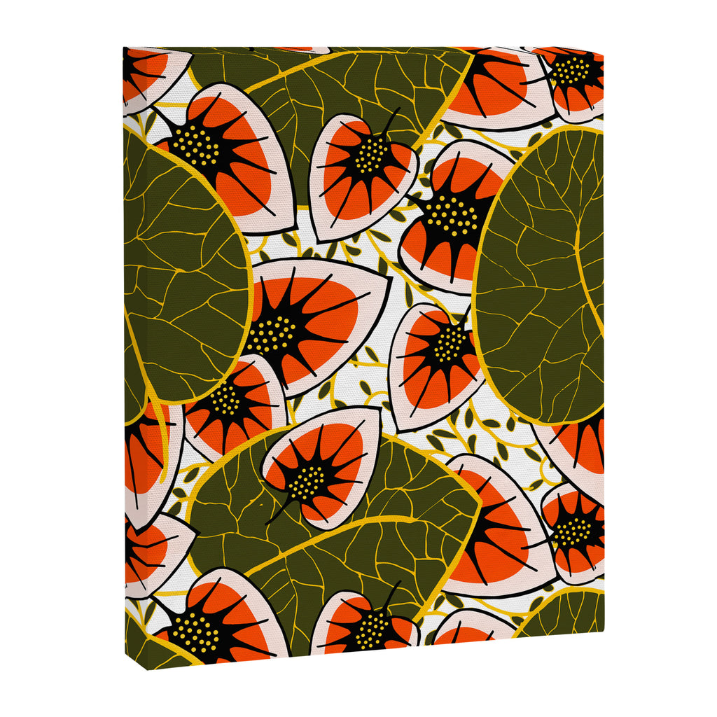 African leaves and flowers Canvas Print Gallery Image 8