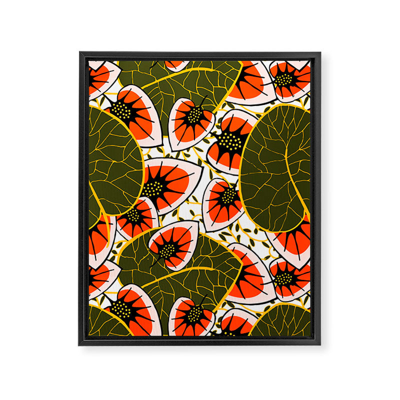 African leaves and flowers Framed Canvas Print Gallery Image 8