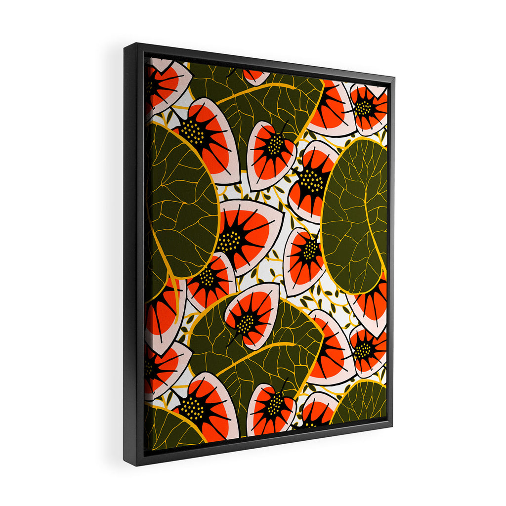 African leaves and flowers Framed Canvas Print Gallery Image 2