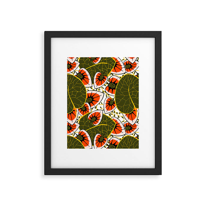 African leaves and flowers Framed Art Print Gallery Image 1