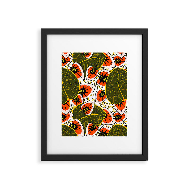 African leaves and flowers Framed Art Print Gallery Image 6