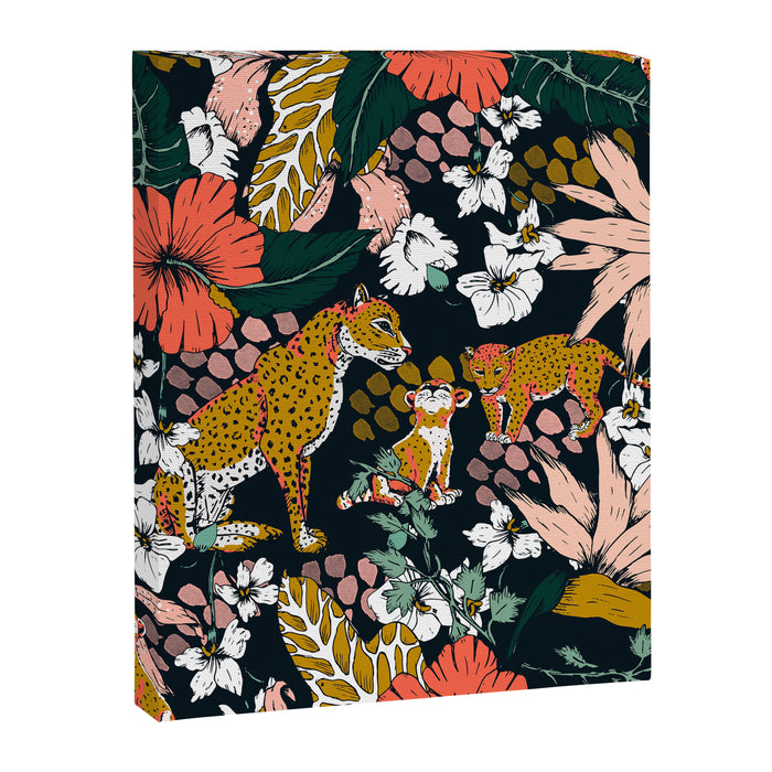 Animal print dark jungle Canvas Print Gallery Image 1