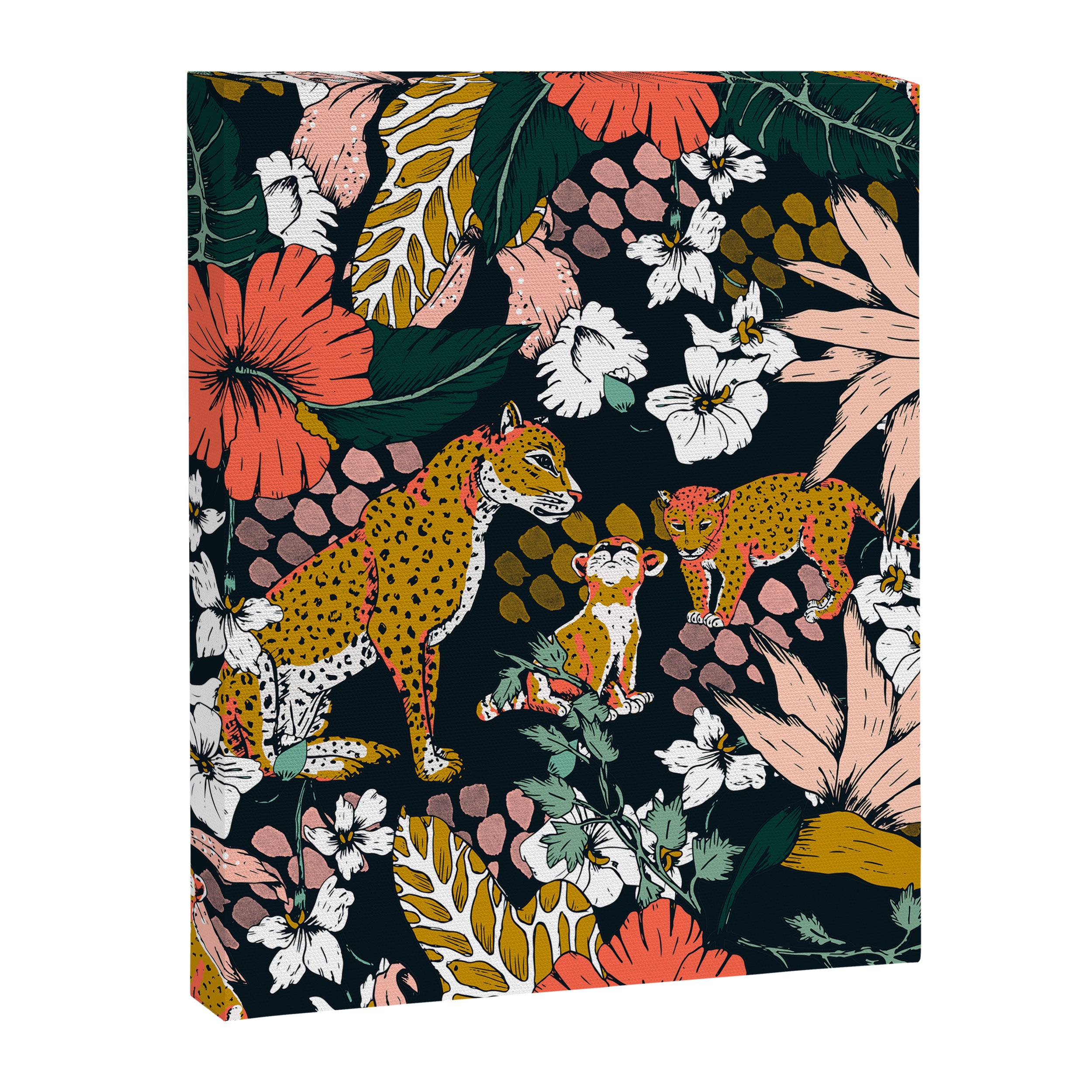 Animal print dark jungle Canvas Print Gallery Image 8