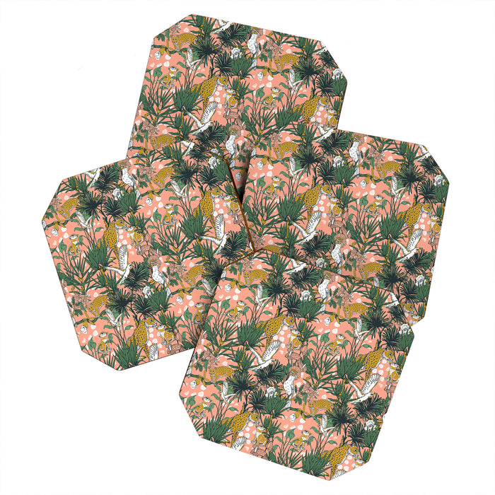 ANIMALS IN THE RAINFOREST I Coaster Gallery Image 1
