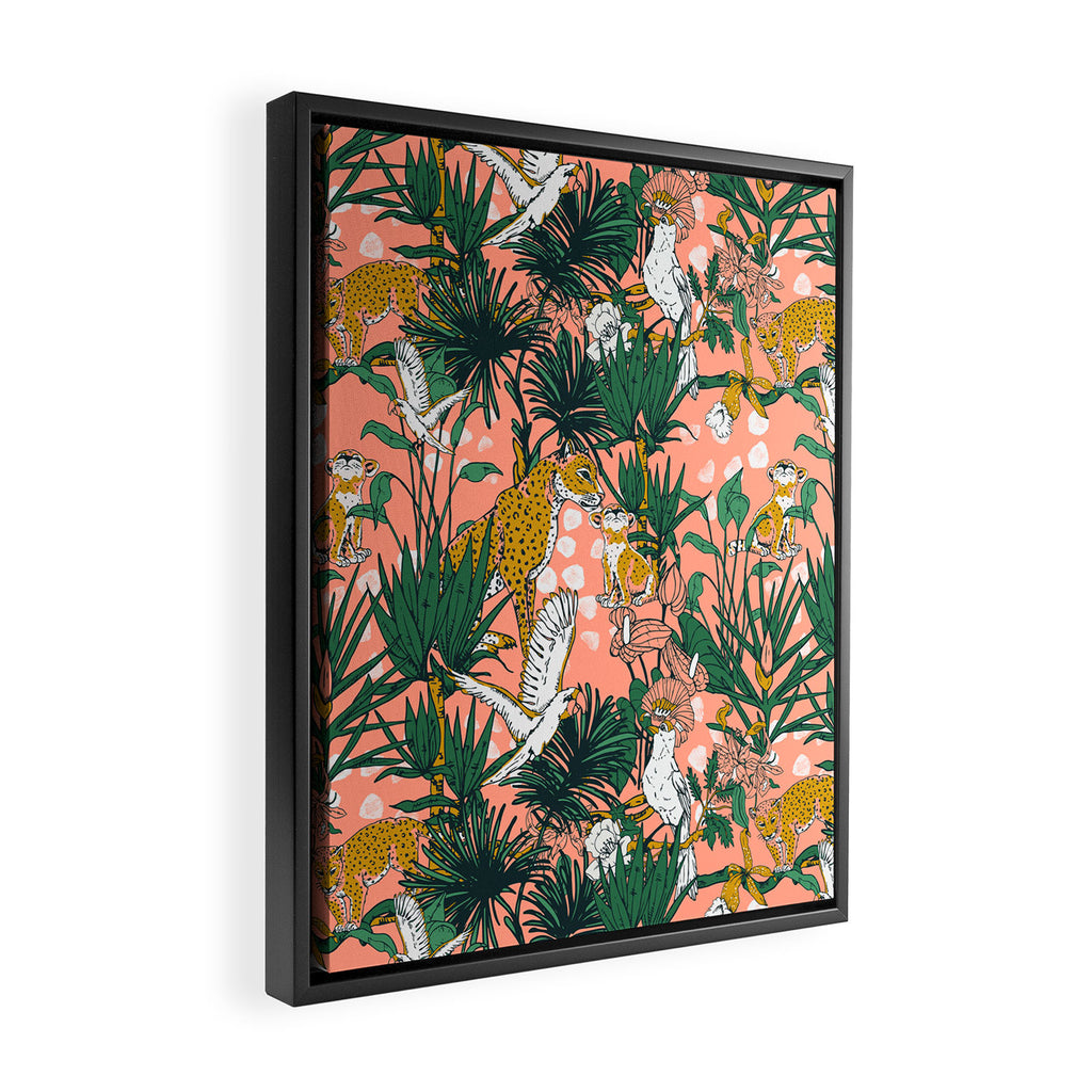 ANIMALS IN THE RAINFOREST I Framed Canvas Print Gallery Image 2