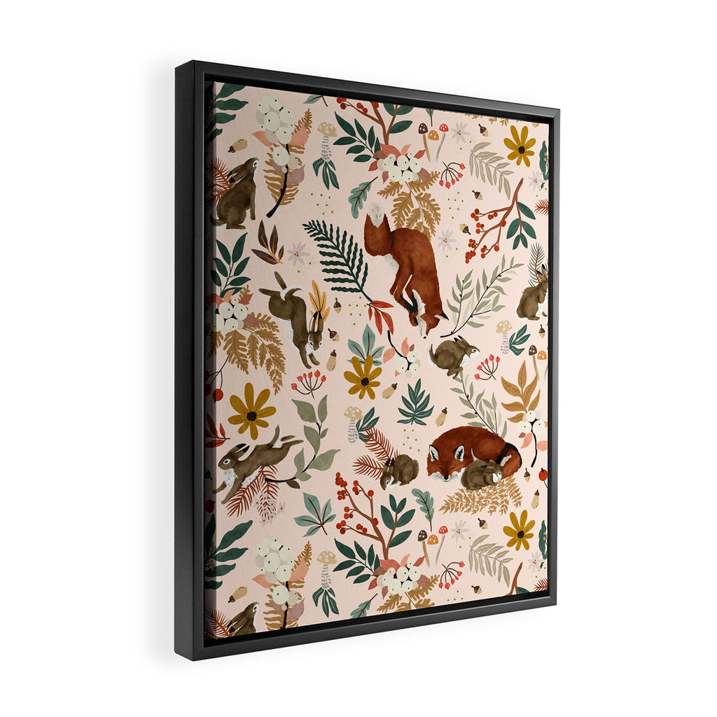 Animals winter wild nature 63 Framed Canvas Print Gallery Image 2