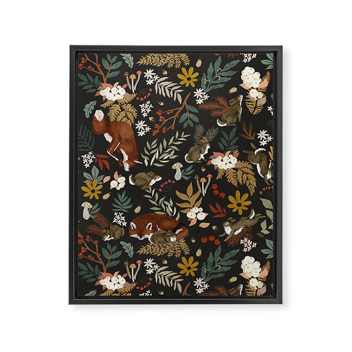 Animals winter wild nature 63B Framed Canvas Print Gallery Image 1