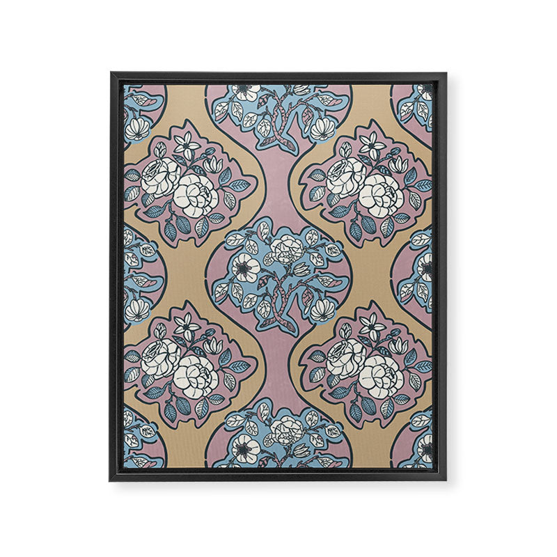 Antique Floral Beauty Framed Canvas Print Gallery Image 8