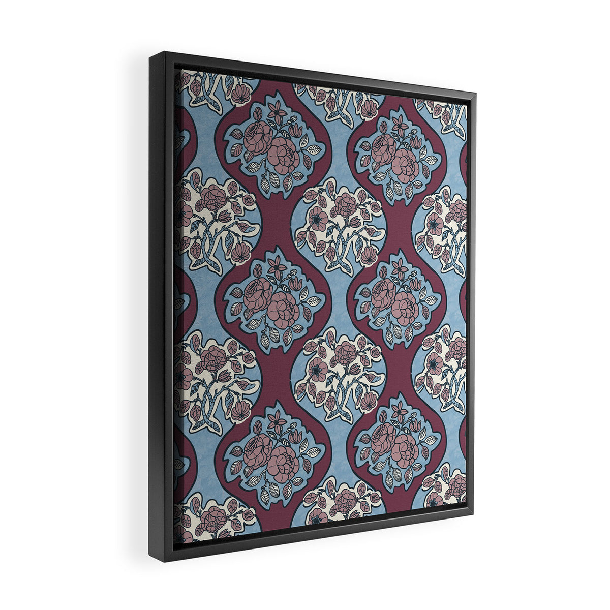 Antique Floral Beauty PB Framed Canvas Print Gallery Image 2