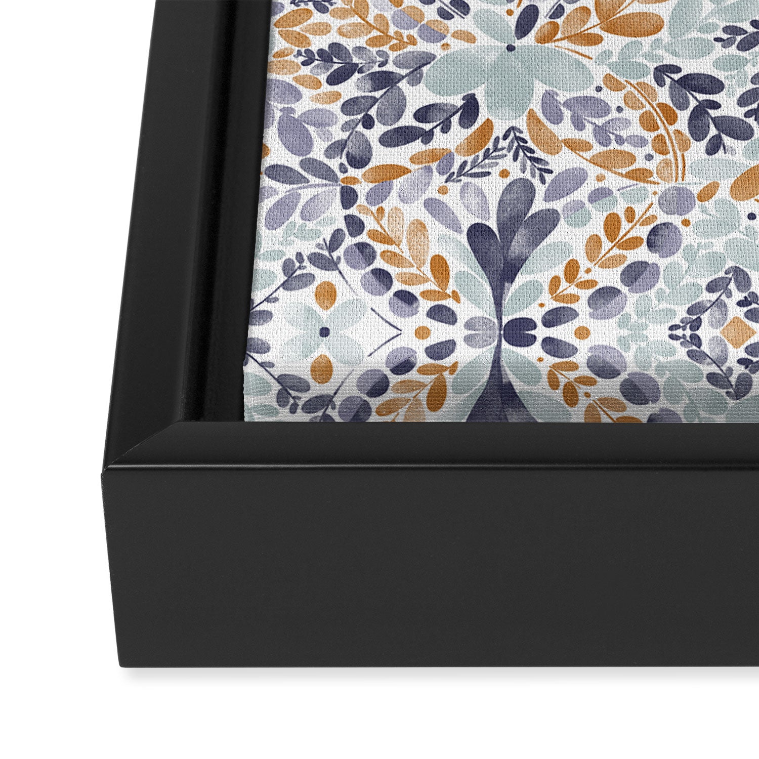 Artistic Floral Motif Medley Framed Canvas Print Gallery Image 3