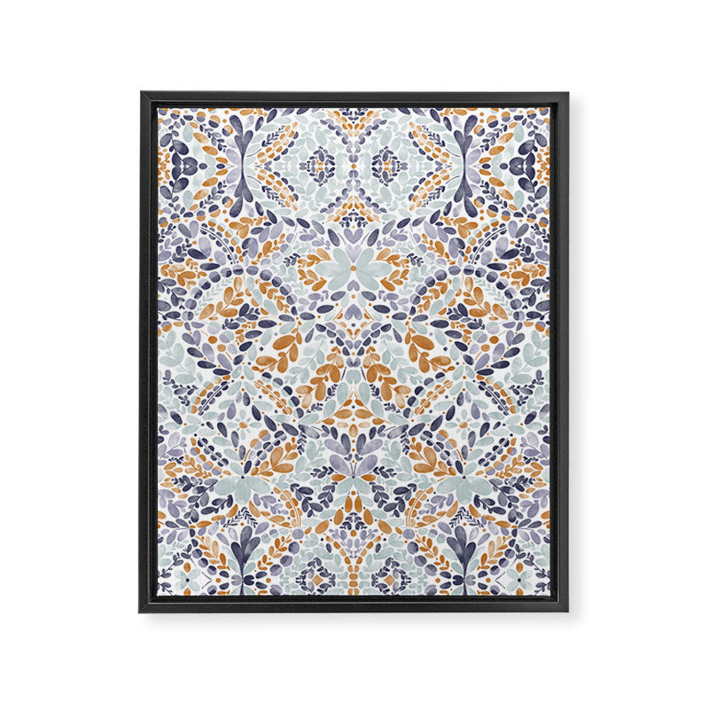 Artistic Floral Motif Medley Framed Canvas Print Gallery Image 8