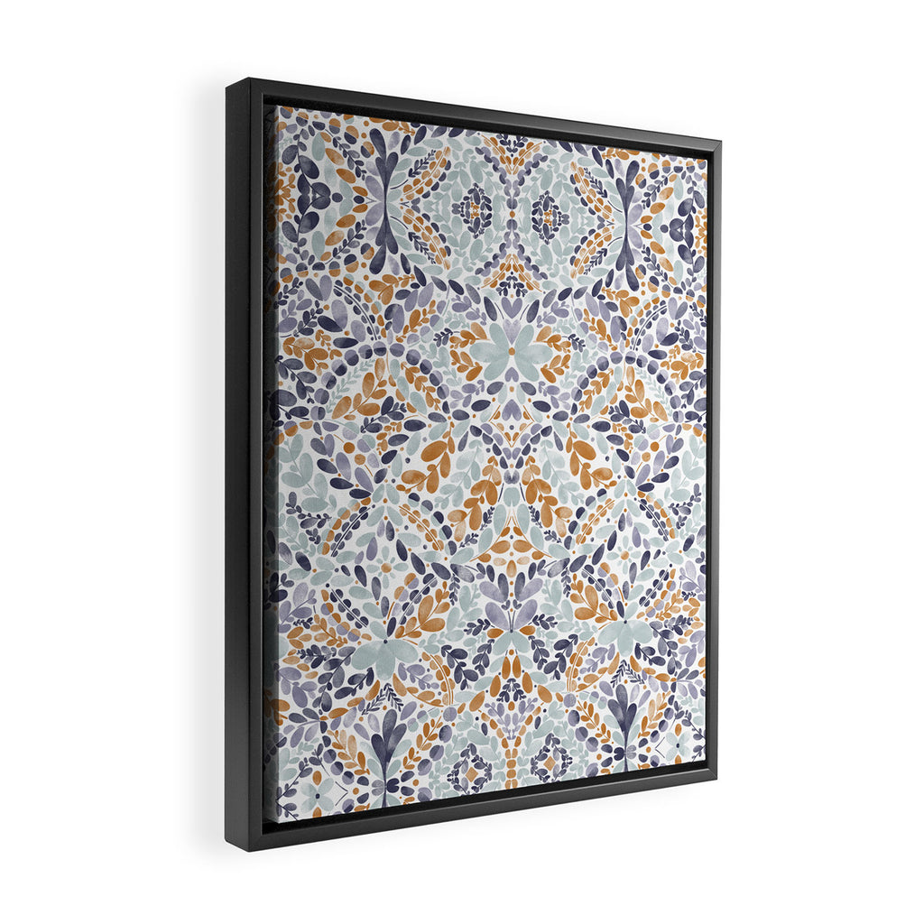 Artistic Floral Motif Medley Framed Canvas Print Gallery Image 2