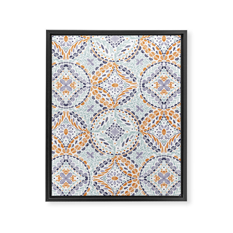 Artsy Leaf Symphony Framed Canvas Print Gallery Image 8