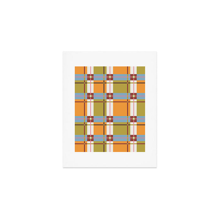 Autumn Breeze Checks Art Print Gallery Image 1