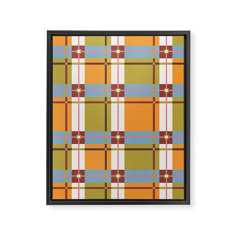 Autumn Breeze Checks Framed Canvas Print Gallery Image 8