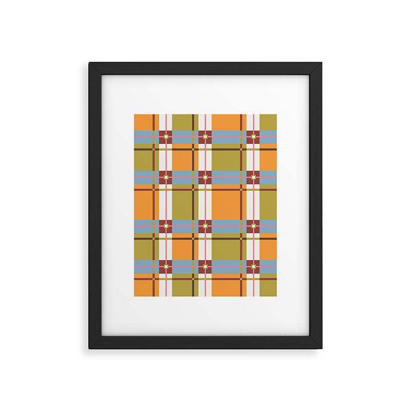Autumn Breeze Checks Framed Art Print Gallery Image 6