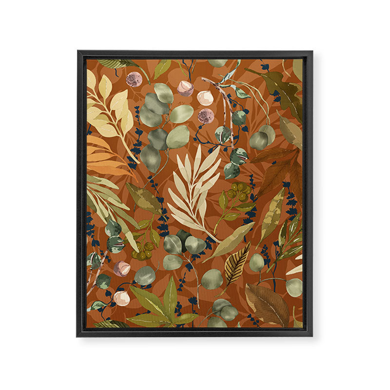 Autumn leafy wild forest B Framed Canvas Print Gallery Image 8