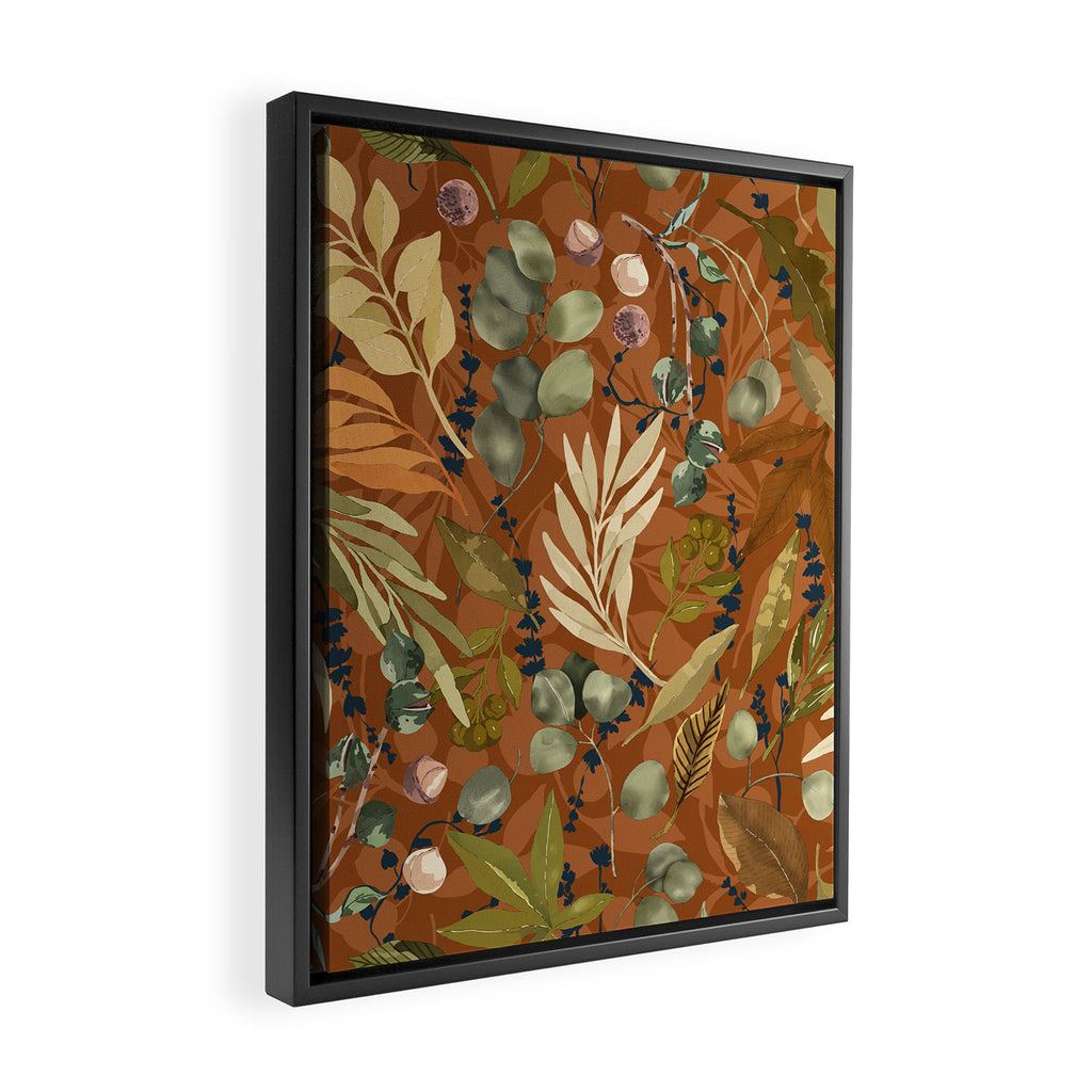 Autumn leafy wild forest B Framed Canvas Print Gallery Image 2