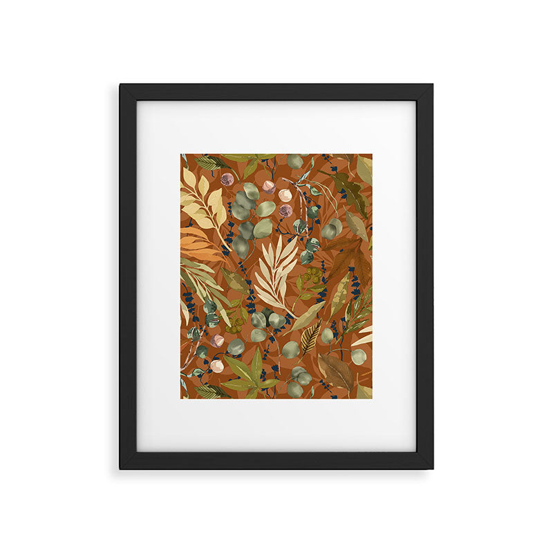 Autumn leafy wild forest B Framed Art Print Gallery Image 6