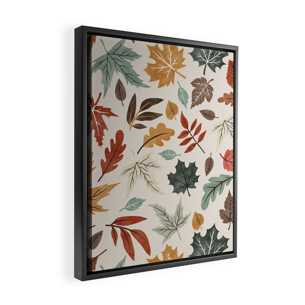 Autumn leaves fall IU Framed Canvas Print Gallery Image 2