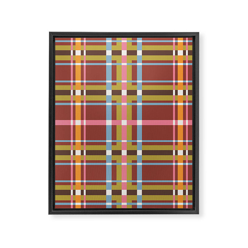 Autumn Tartan Charm Framed Canvas Print Gallery Image 8
