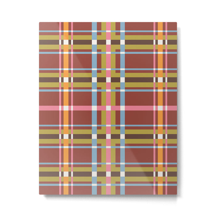 Autumn Tartan Charm Metal Print Gallery Image 1