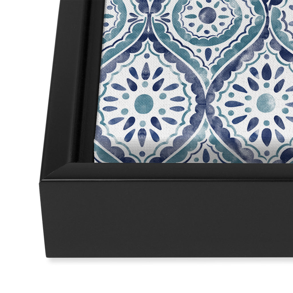 Azure Medallion Motif Framed Canvas Print Gallery Image 3