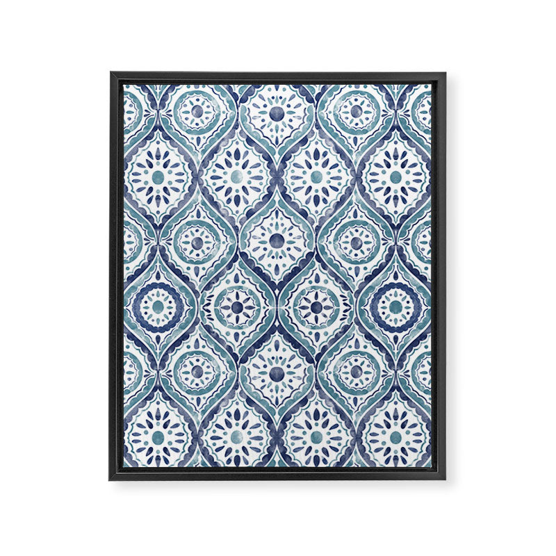 Azure Medallion Motif Framed Canvas Print Gallery Image 8