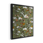 Baby animals in the leafy forest G Framed Canvas Print Gallery Image 2