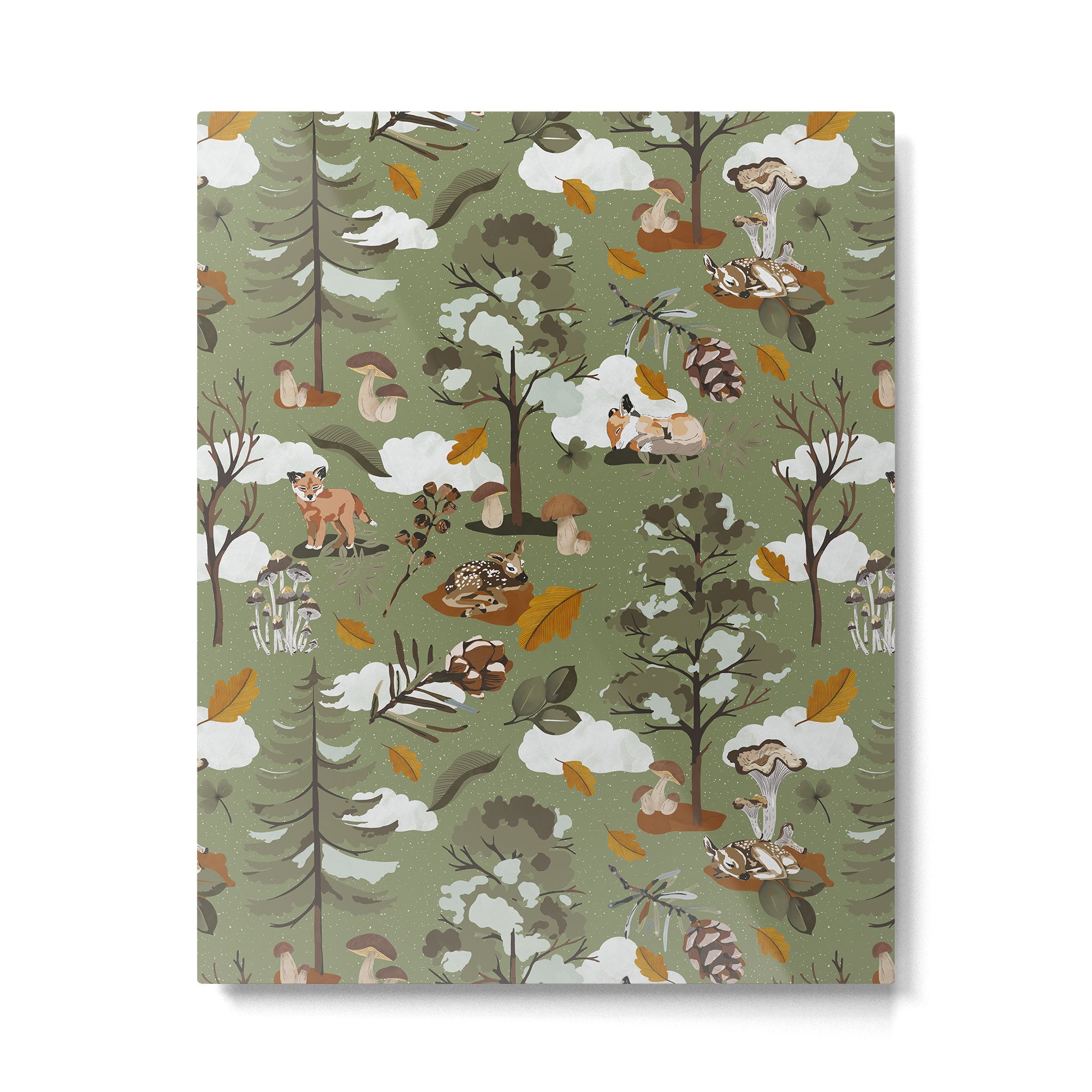 Baby animals in the leafy forest G Metal Print Gallery Image 6