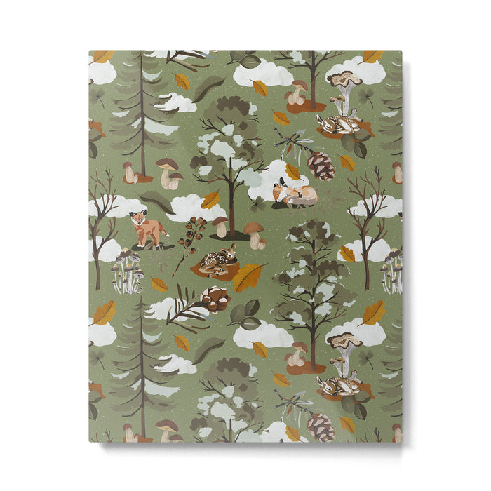 Baby animals in the leafy forest G Metal Print Gallery Image 1
