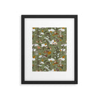 Baby animals in the leafy forest G Framed Art Print Gallery Image 6