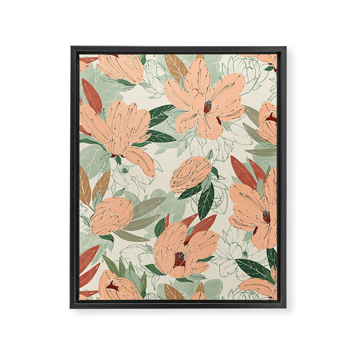 Big floral blossoms MF-24 Framed Canvas Print Gallery Image 1
