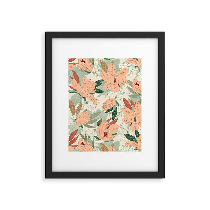 Big floral blossoms MF-24 Framed Art Print Gallery Image 1