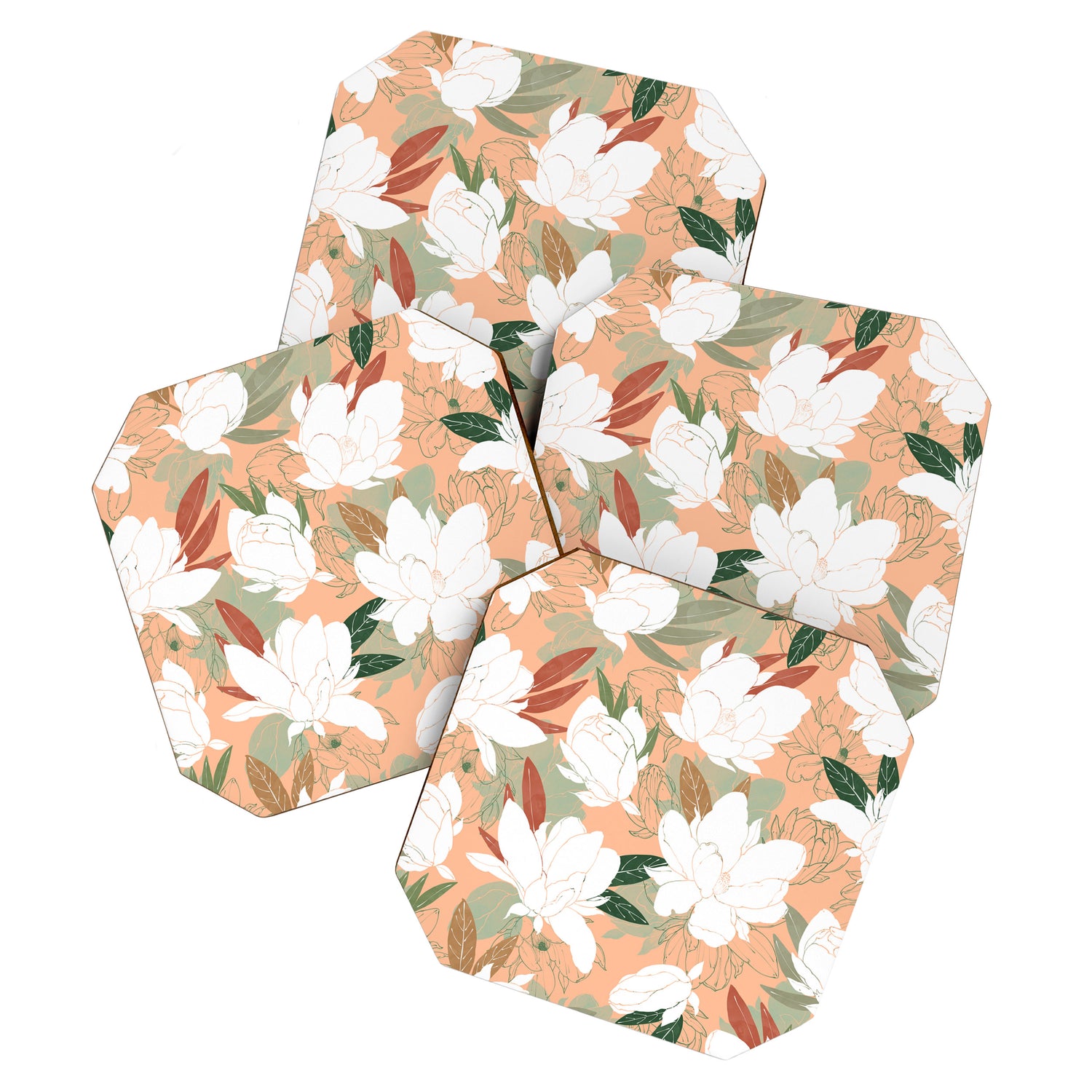 Big floral blossoms PF24 Coaster Gallery Image 1