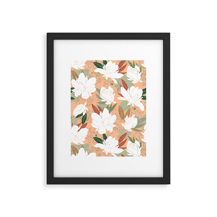 Big floral blossoms PF24 Framed Art Print Gallery Image 1