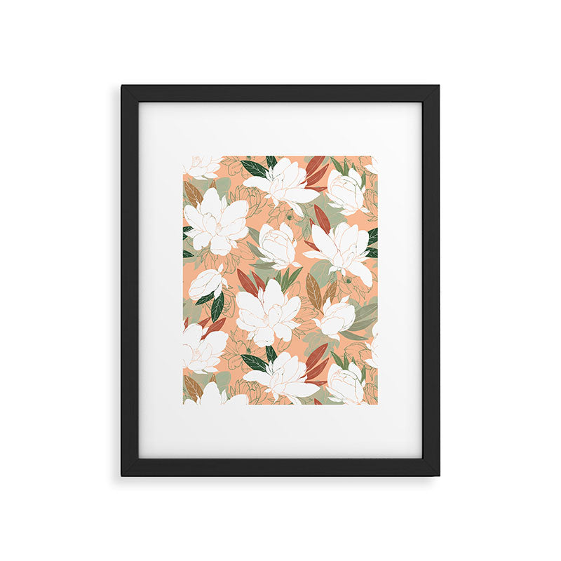 Big floral blossoms PF24 Framed Art Print Gallery Image 6