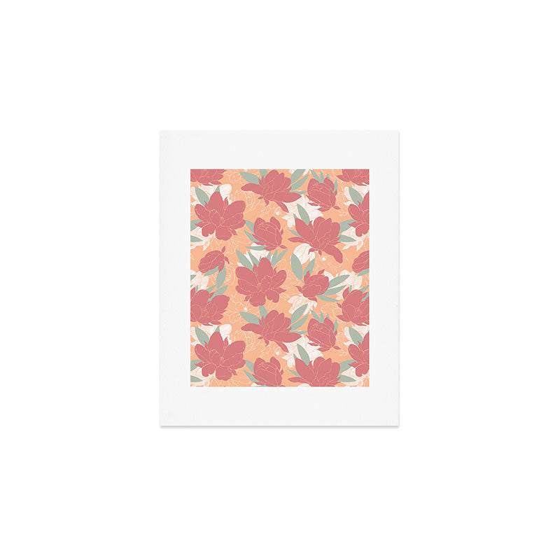 Big floral blossoms PF3 Art Print Gallery Image 1